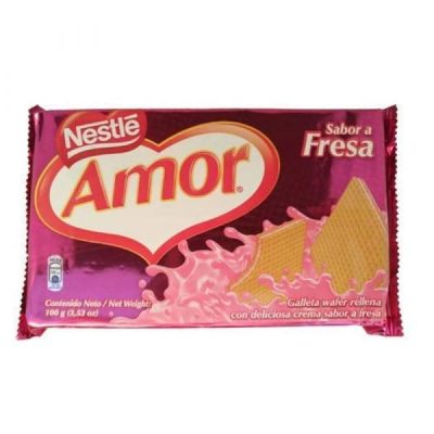 AMOR WAFER FRESA 100 GR