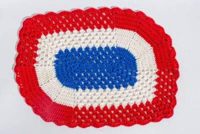 Tapete Bordado croche bandera Paraguaya