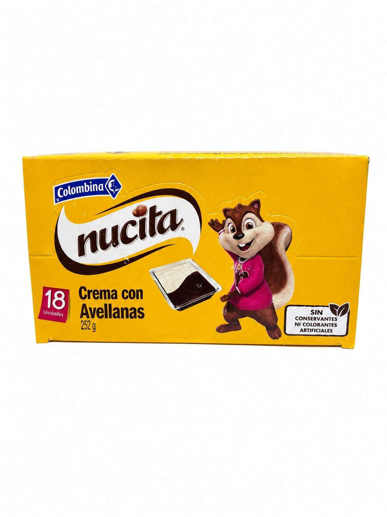 NUCITA 252GR 18 UNIDADES. CREMA DE CACAO Y AVELLANAS.