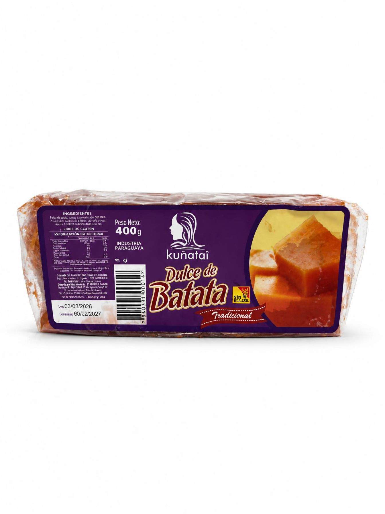 DULCE DE BATATA TRADICIONAL KUÑATAI 400GR